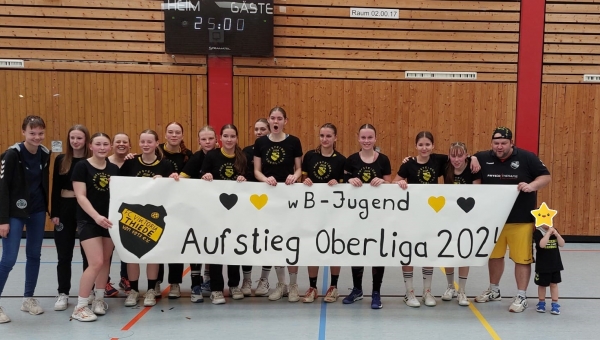 Handball weibliche B-Jugend  Aufstieg in die Oberliga perfekt